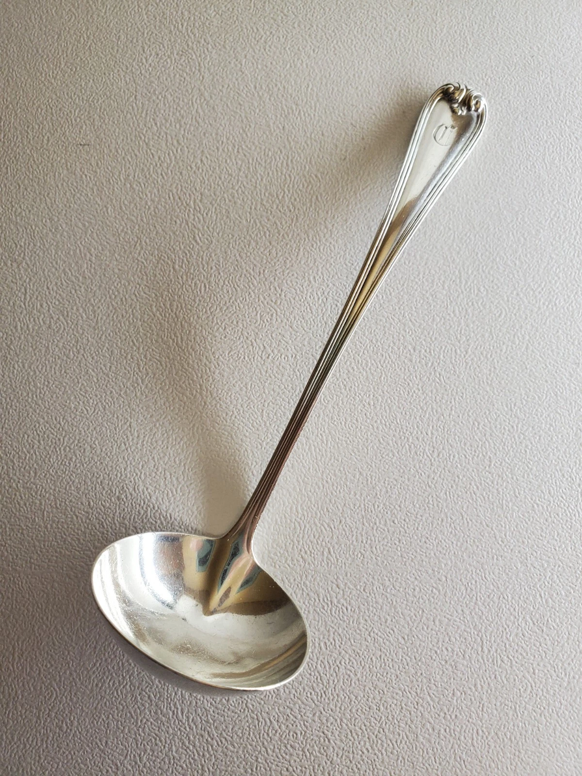 J. E. Caldwell & Co. Sterling Silver, 5" Ladle, Cream, Antique, Mono, 21 Grams