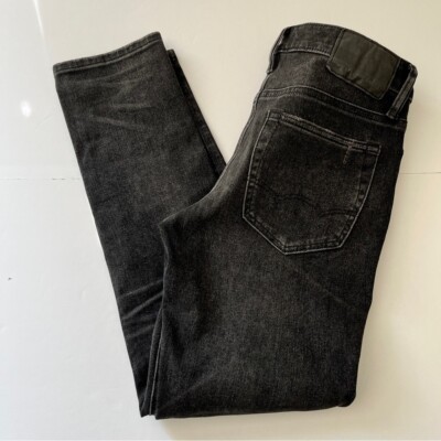 American Eagle AE AirFlex 360 Patched Slim Jean Real Good Black Blaze Sz 28 x 28