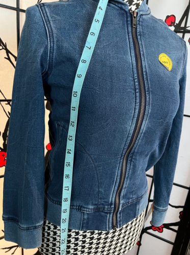 New Cat & Jack Denim style stretch zip up Girls Jacket Sz M - Picture 7 of 11