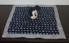 Disney Baby Mickey Plush Lovey Security Blanket 12.5" Triangles Navy Silver S
