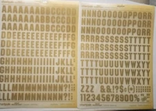 Chartpak Velvet Touch Lettering Machine 72pt/S 15572 C Gold Rub On Letters