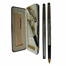 Papermate  Fountain Pen Chrome New In Box Med Pt Made In Germany From 8O'S