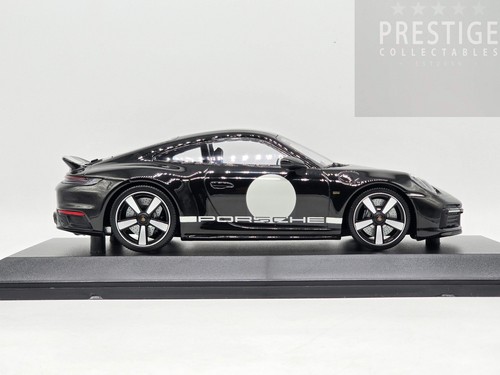 Minichamps 2022 Porsche 911 (992) Sport Classic Coupe Black w Stripe 1:18 - New - Picture 9 of 13