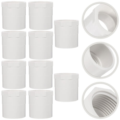 10 Pcs PVC Pipe Joint Kitchen Sewer Fittings Screw Thread Water Adapter