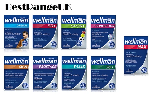 Vitabiotics Wellman Original Plus 50 70 Prostage Skin Sport Conception Vitamin
