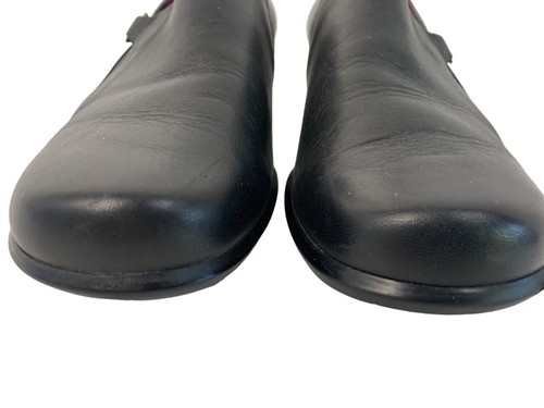 Vintage Clarks Leather Black Shoe Stretch Comfort Size 6.5M 73645 Slip On 7959 - Picture 6 of 9