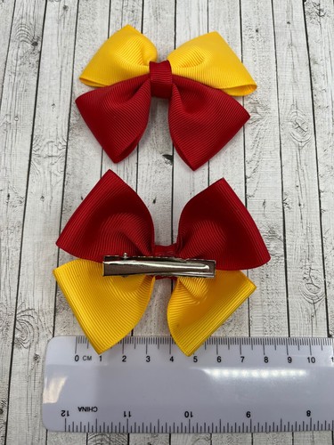 Red and Yellow Gold School Hair Accessories - Picture 18 of 59