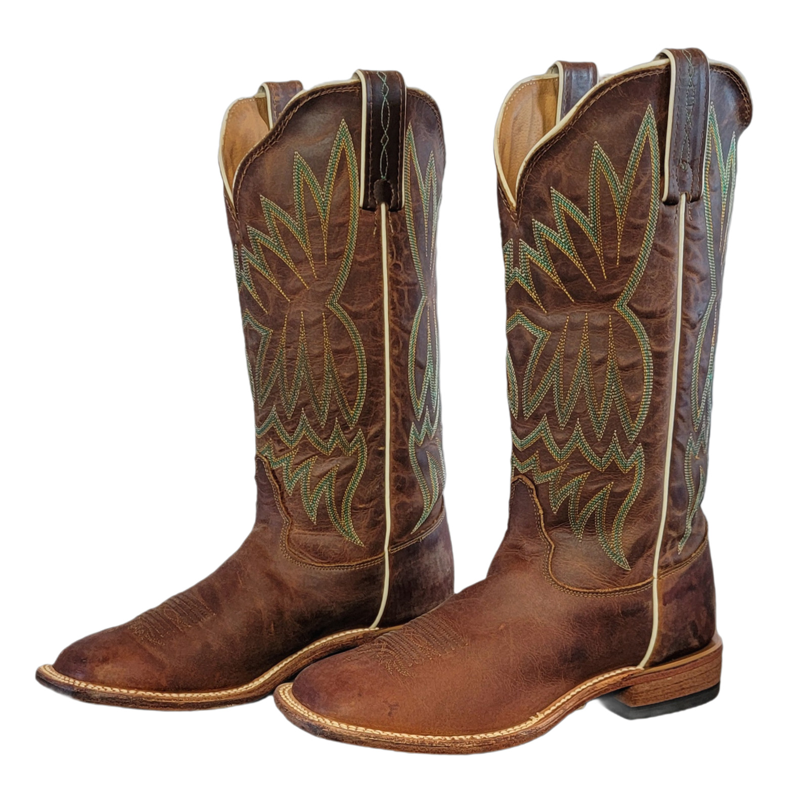 Tony Lama 7920 Men's Americana Collection Western Boot with Black Stallion Leather Foot and a Narrow Round Toe