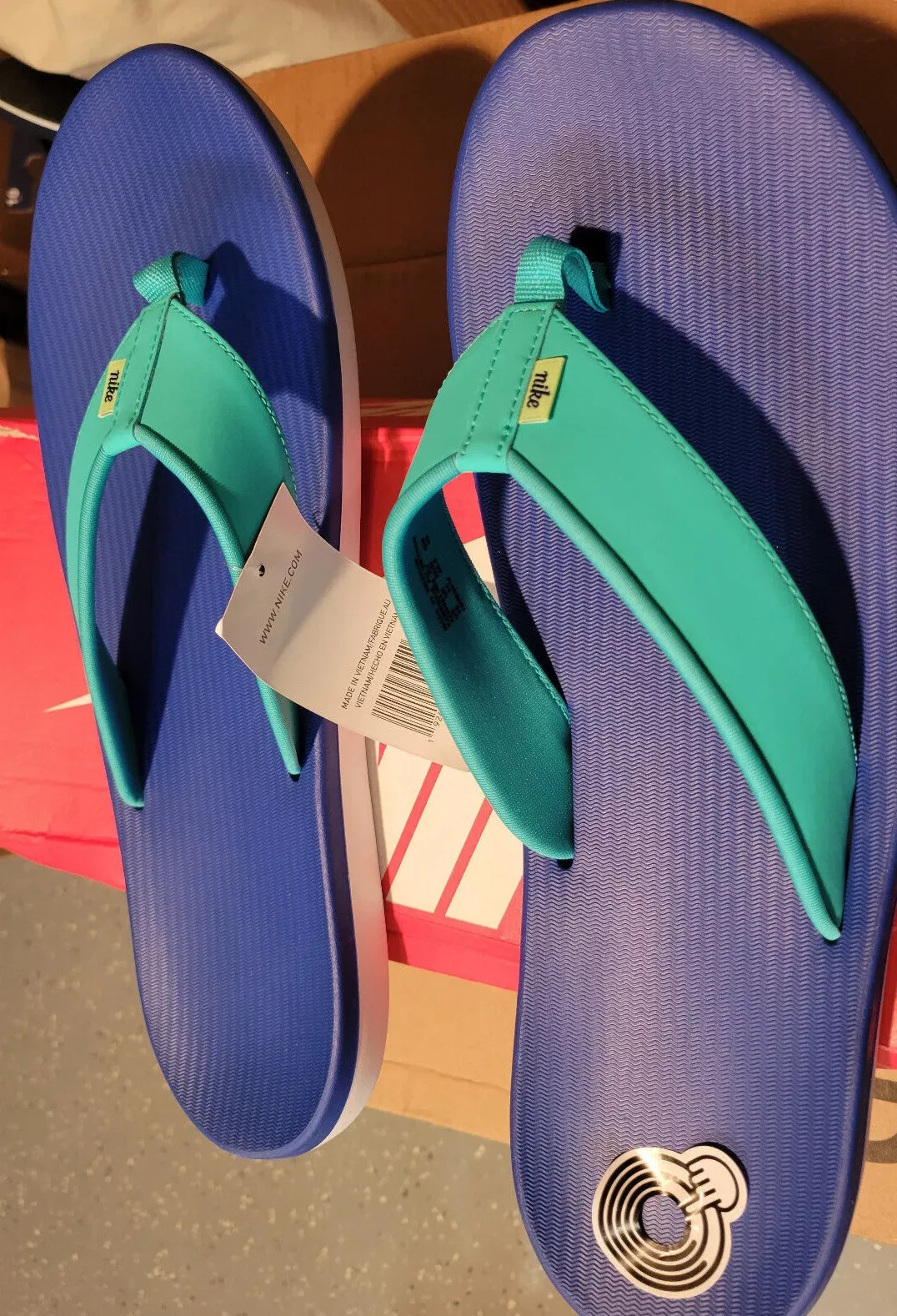 Taglia 14 SINISTRA! Nike Sandalo Uomo Kepa Kai Thong A03621 402 Racer Blu Nuovo con scatola NUOVO