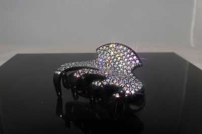 New Gorgeous embroidered Hair Clip Claw w Shinny Crystals  display picture 1