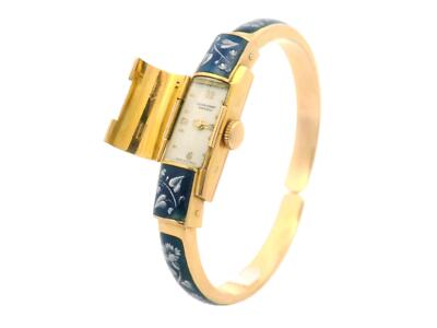 Collections Women\'s Cuff Watch Gold/Blue 18k gold plated new Luxury Fashion Women Blue Rhinestone Quartz Watch Bracelet  main image 4