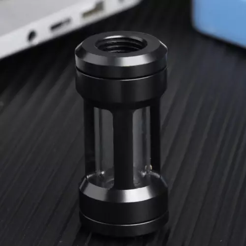 Dual G1/4 Threads Water Cooler Filter Liquid Cooling Flow Filter (Black)