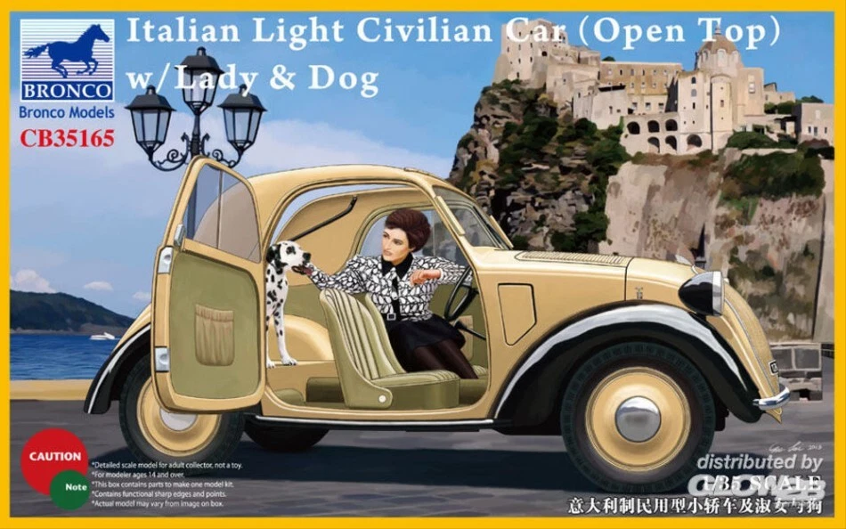 KIT MODELLINO AUTO STATICO BRONCO MODEL ITALIAN LIGHT CIVILIAN CAR TOPOLINO 1/35 - Immagine 2 di 4