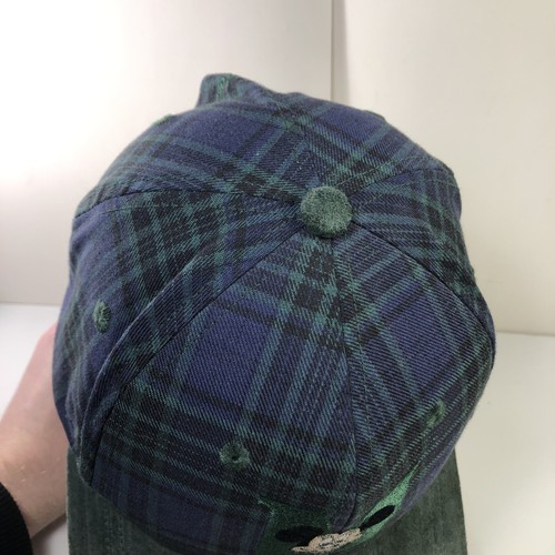 VTG 90s Disney Mickey Mouse Plaid Green Embroidered Snapback Cap Goofy's Hat Co - Picture 6 of 11