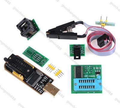 EEPROM BIOS usb programmer CH341A + SOIC8 clip + 1.8V adapter + SOIC8 adapter/