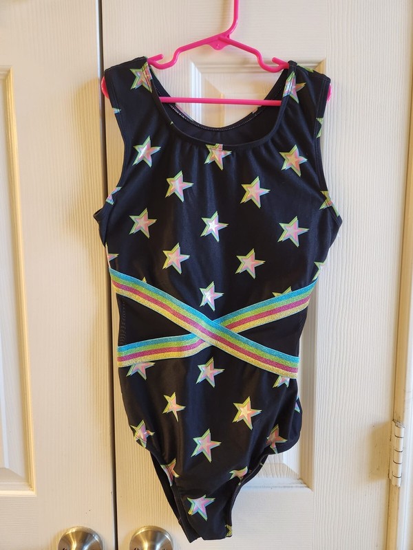 More Than Magic Girls Mesh Star Gymnastics/Dance Leotard Size XL 14/16
