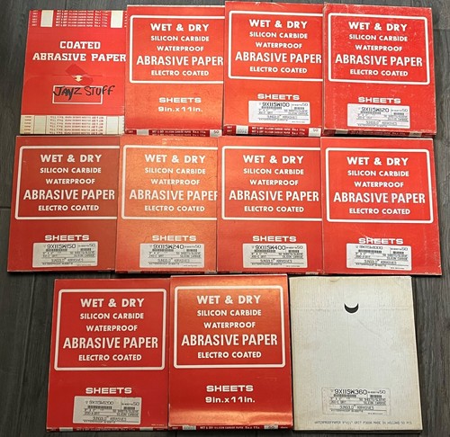 Sungold Abrasives 11 Abrasive Paper Packages - Wet & Dry Silicon Carbide Coated - Picture 2 of 11