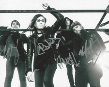 DEATH VALLEY HIGH BAND SIGNED AUTHENTIC 8x10 PHOTO C w/COA GOTH ROCK GROUP X4