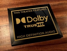 Framed 8" x 10" Home Theater / Cinema Sign - Dolby TrueHD New Logo 