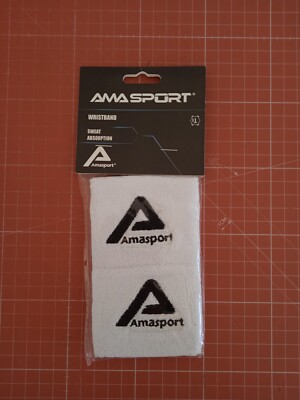 AMA Sport Wristband Sweat Absorption Sportarmbander Weiß