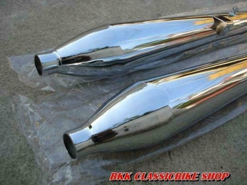 HONDA CB360 EXHAUST MUFFLER LH&RH / Brand New / 1 PAIR - Picture 8 of 8