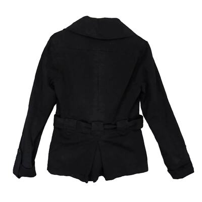 NWT Mod O Doc Women's 2 Black Safari Jacket, Tie Waist Peacoat