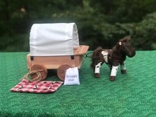 Covered Wagon Toy with Horse