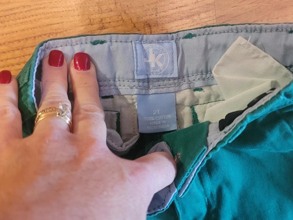 J Khaki Gren Slacks Adjustable Waist Boys Size 2T - Image 2 of 4