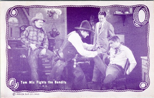 Postcard Silent Movie Actor - Tom Mix Fights the Bandits
