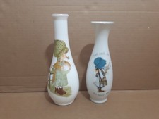LOT X2 HOLLY HOBBIE VASES START EACH DAY NOT SURE IF BIGGER ONE IS HOLLY HOBBIE