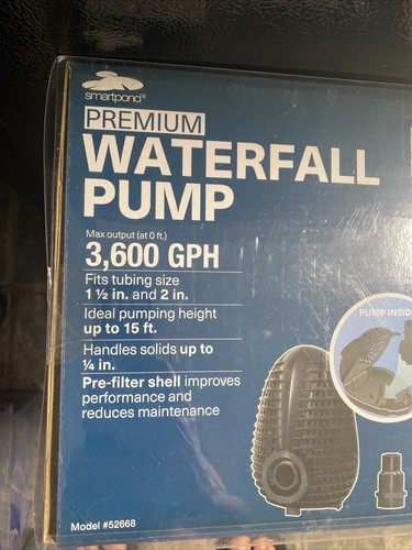 Smartpond Premium 3,600 GPH Waterfall Pump w/ Pre Filter Shell ~ 15ft #188 - Picture 2 of 6