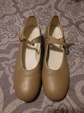 Capezio Tele Tone Tap Shoes Mary Jane 779T Tan Size 11M Leather Upper Sole