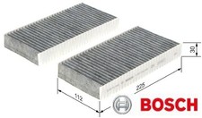 BOSCH 1987435549 Filter für Innenraumluft Innenraumfilter Filter für Honda 