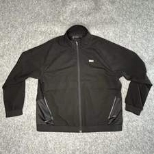 FIGS Sydney Scrubs Jacket Black Women's Med Full Zip Performance Medical Nurse