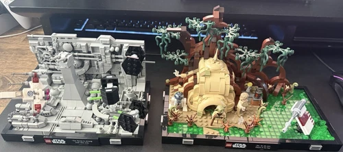 LEGO Star Wars: Dagobah Jedi Training (75330) And Trench Run (75329) Diorama
