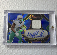 Panini 2025 Select Alexander Mattison #SME-AMN Blue Prizm Dolphins Auto /149