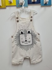 TU Lion Cotton and  Linen baby boy Dungarees 6-9 Months Shorts Summer 