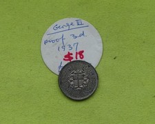 1937 PROOF 3d Three Pence Silver GEORGE V 1936-1952
