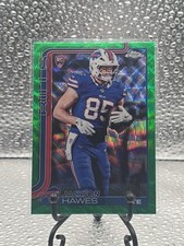 2025 Topps Chrome NFL Jackson Hawes RC Green Wave Refractor #73/#99. Bills 🔥 