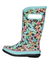 Bogs Outdoor Boots Girls Rubber Butterfly Camo Sky Blue Multi 73161