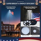 Yescom 30Ft Sectional 13Gauge Aluminum Flag Pole Kit with 136 LED Solar Light — photo 2