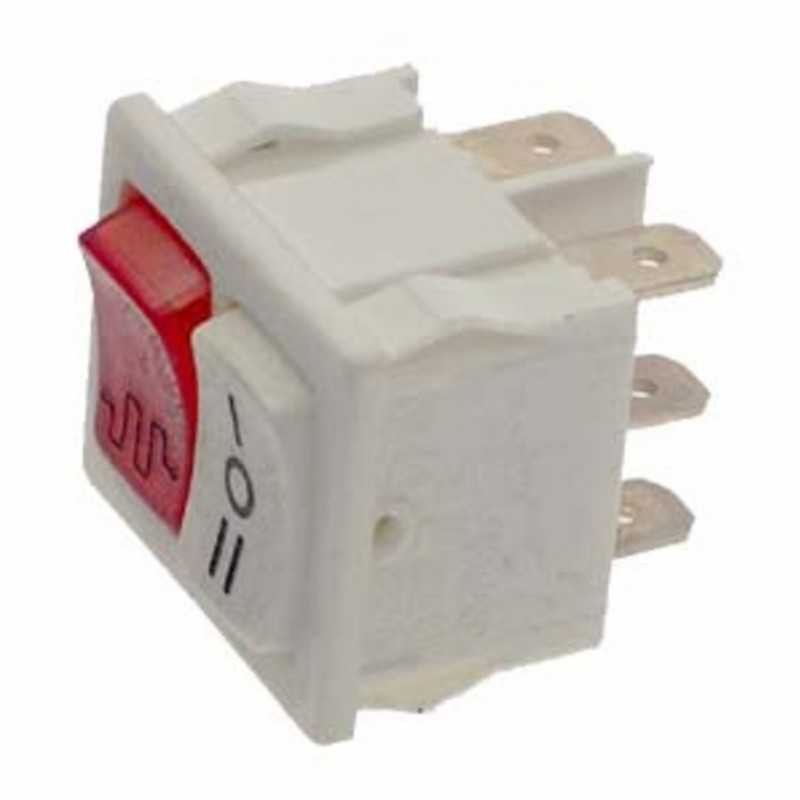 COMMUTATORE 0-1-2 INTERRUTTORE LUMINOSO DOPPIO BISTECCHIERE 6C
