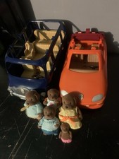 Li  l Woodzeez Wagadoodle Dogs/ Calico Critters Convertible  Family Wagon Van