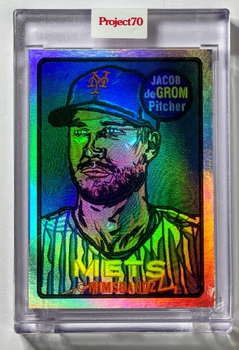 Jacob DeGrom Topps Project 70 Card 239 by Mimsbandz Rainbow Foil