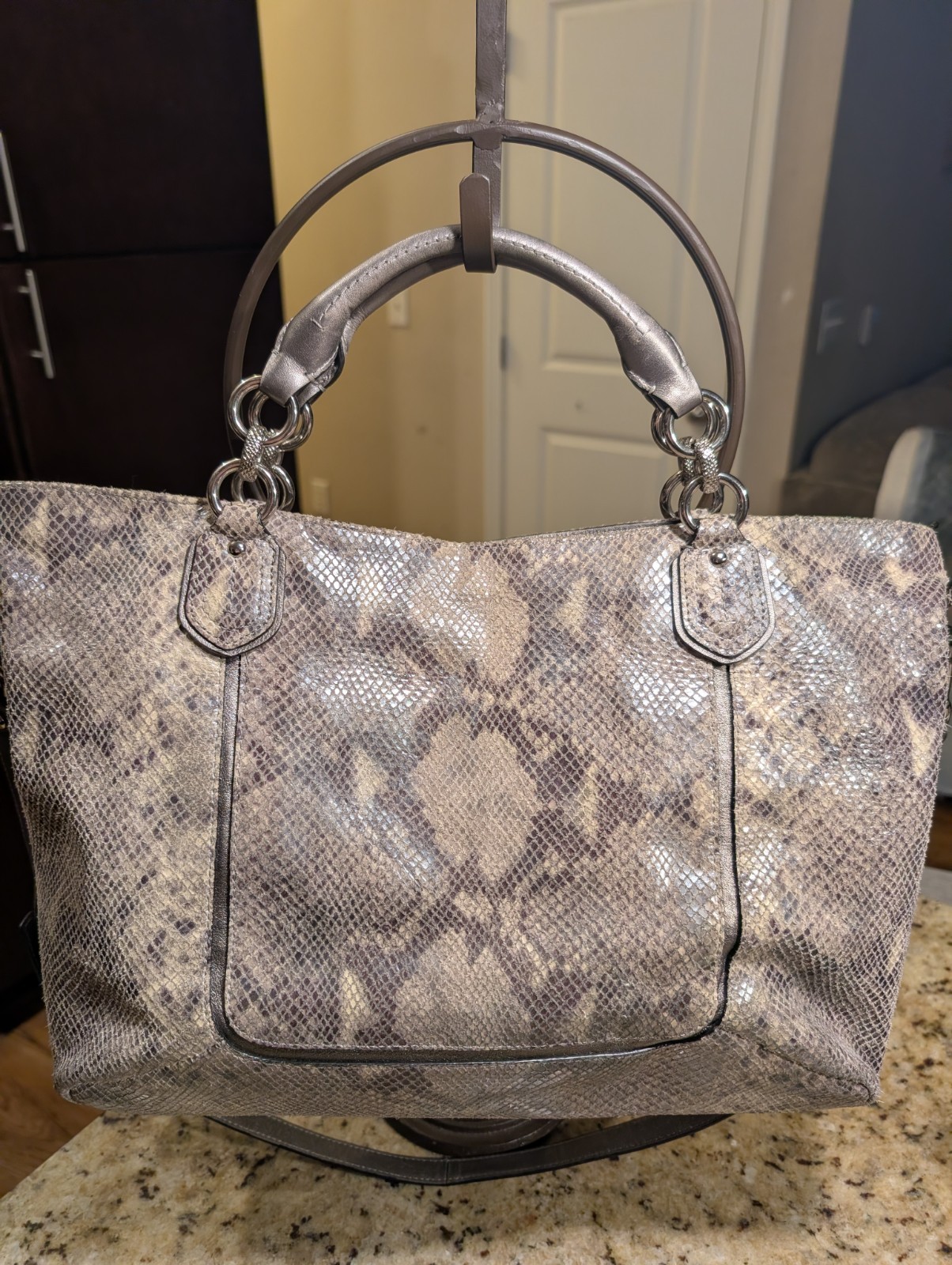 Coach Campbell Python embossed Satchel Shoulder B… - image 2