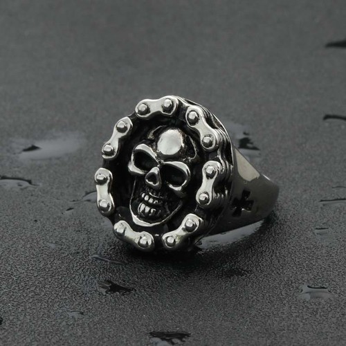 Retro Skull Ring Band Rock Stainless Steel Jewellery - New - Picture 6 of 10