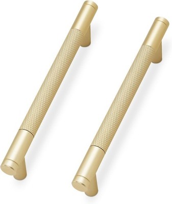 KOMOTIA 30 Pack Brushed Gold Cabinet Pulls knurled 5 Inch Hole Centers Kitchen