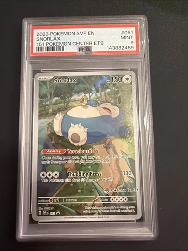 2023 POKEMON SVP 151POKEMON CENTER ETB PROMO#051 SNORLAX PSA 9 #051