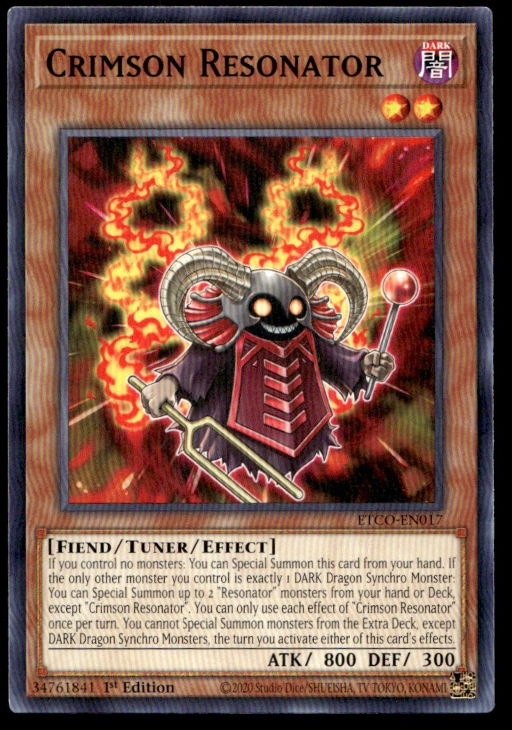 Crimson Resonator Eternity Code ETCO-EN017 MP YuGiOh TCG | Buy 10 Get 10 Free