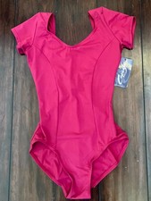 Capezio MC400 Medium Adult Cap Sleeve Pink Ballet Dance Leotard